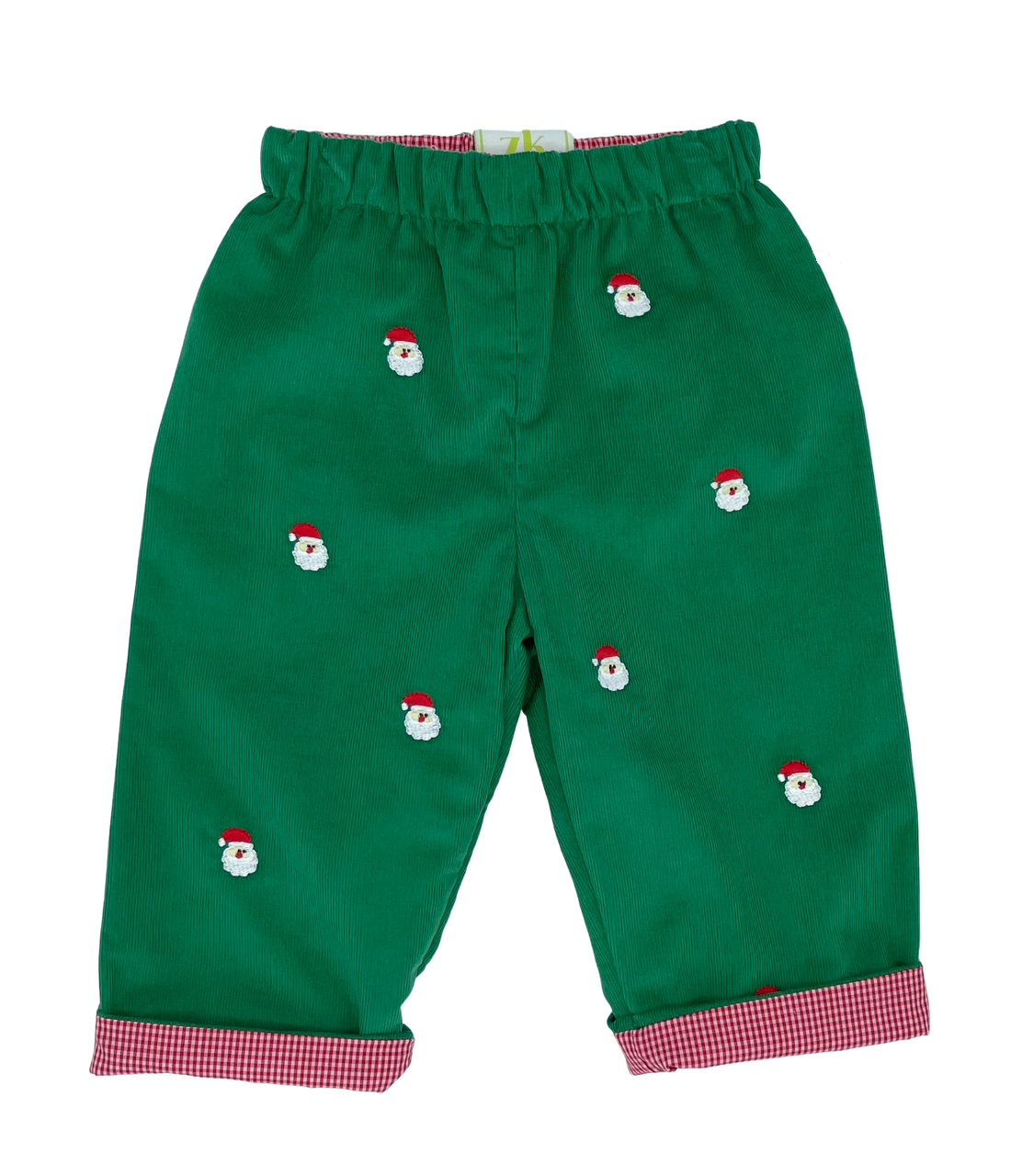 Reversible Kelly Green Cord Santa Leo Pants