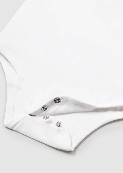 White LS Polo Collar Bodysuit