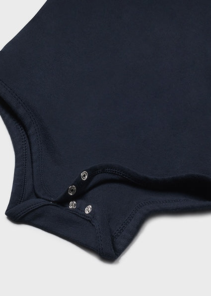 Navy LS Polo Collar Bodysuit