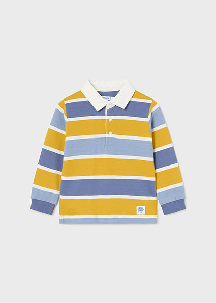 Blue Yellow Stripe LS Rugby Shirt