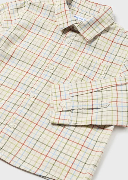 Forest Green Red Blue Checked Button Down