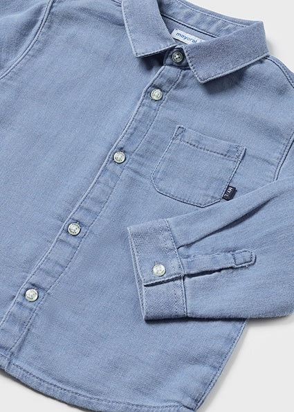 Soft Denim LS Button Down Shirt