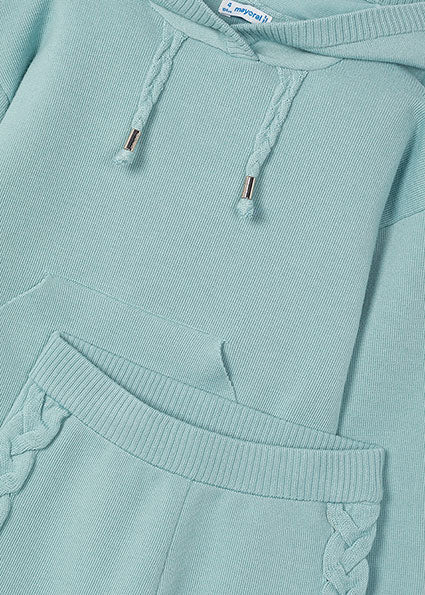 Jade Knit Hoodie & Braided Pants Set