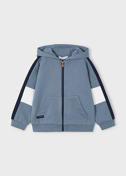 Cloud Blue Hooded Zip Tracksuit Set