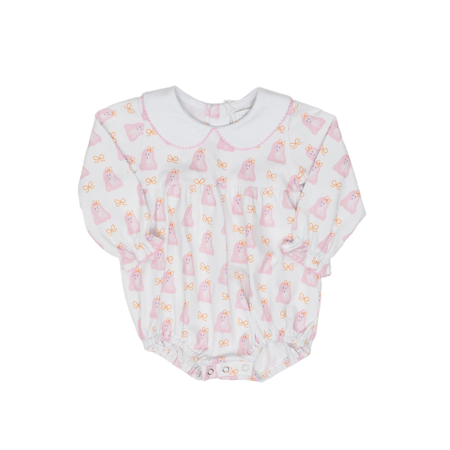 Mary Mills Pink Ghost Collared LS Bubble