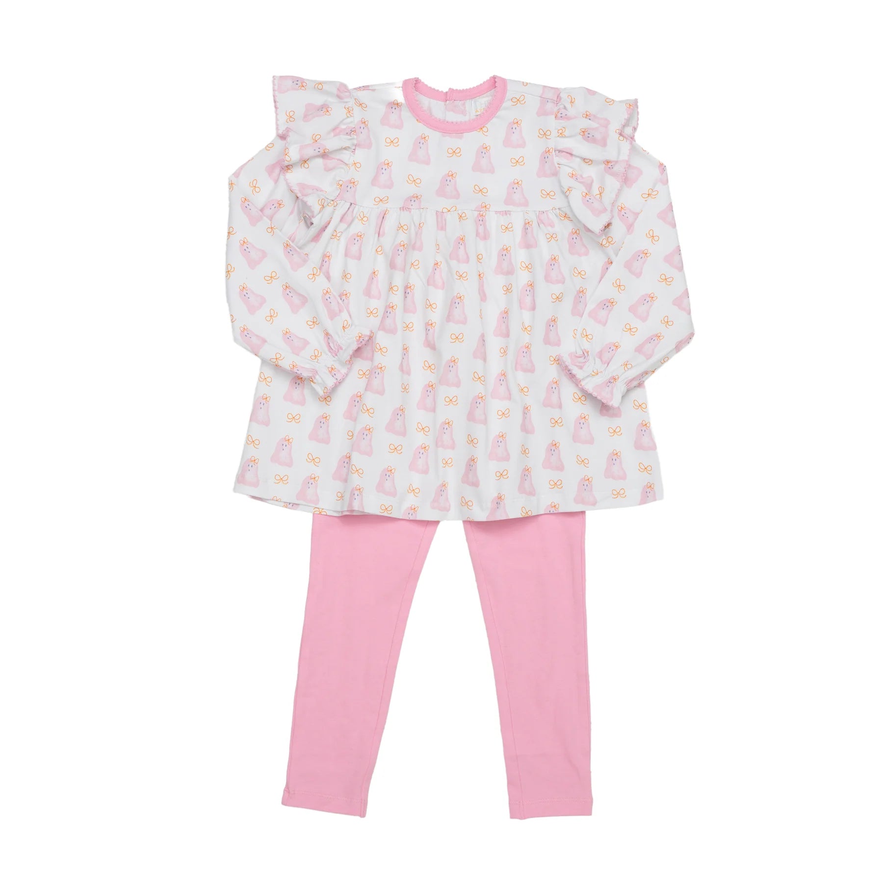 Mary Reese Ghostly Pink Ruffle Top & Pants