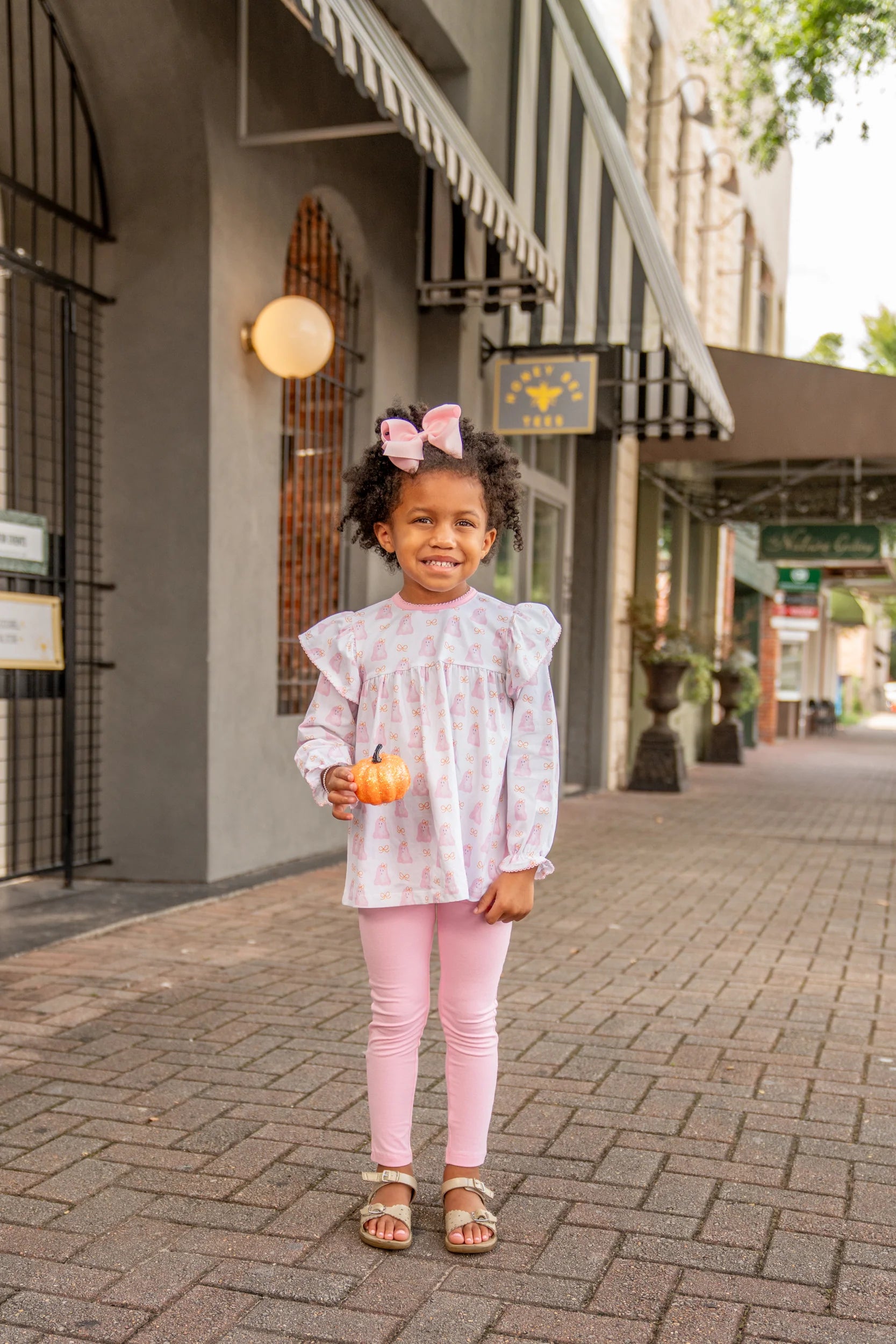 Mary Reese Ghostly Pink Ruffle Top & Pants