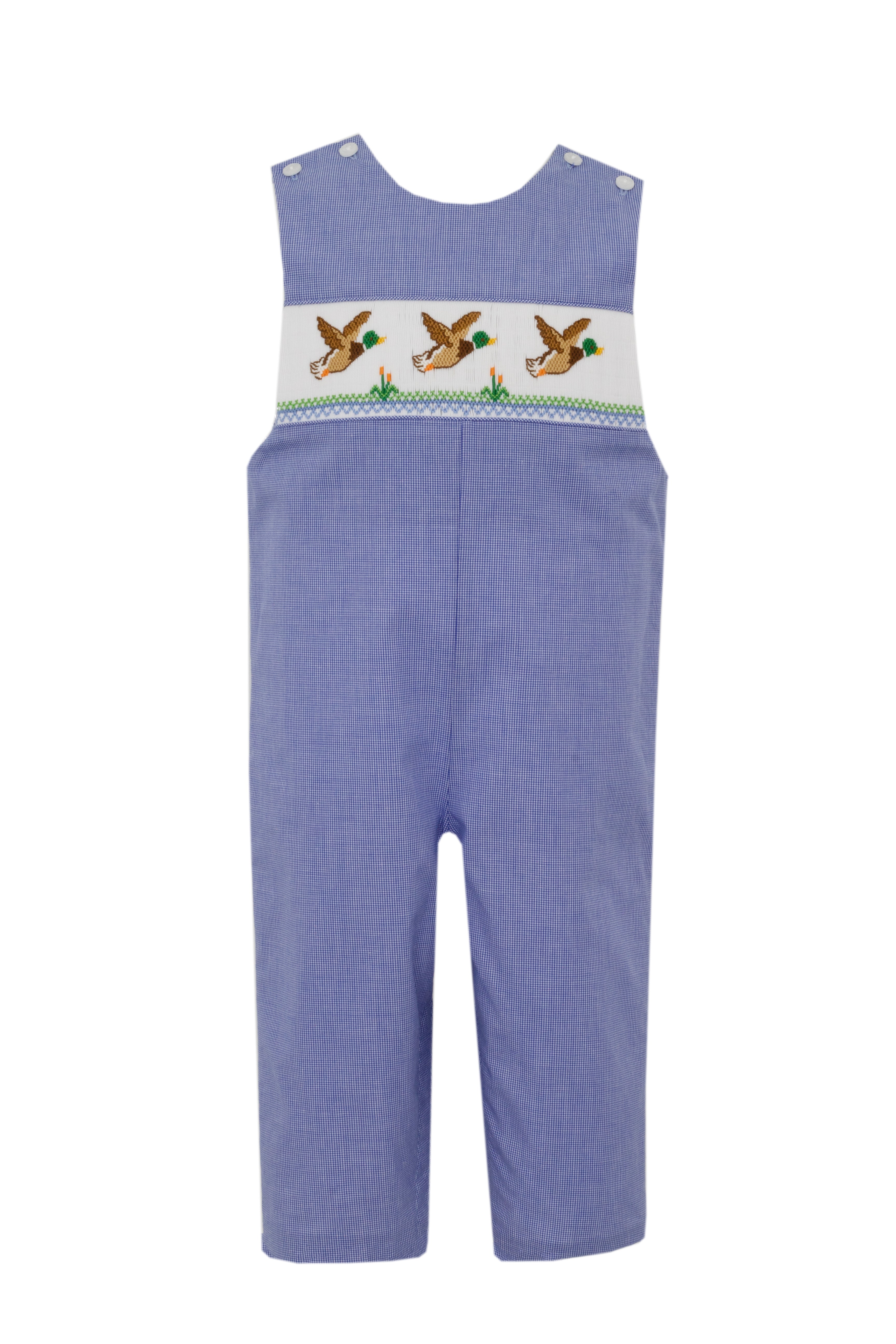 Royal Microcheck Smocked Mallard Ducks Longall