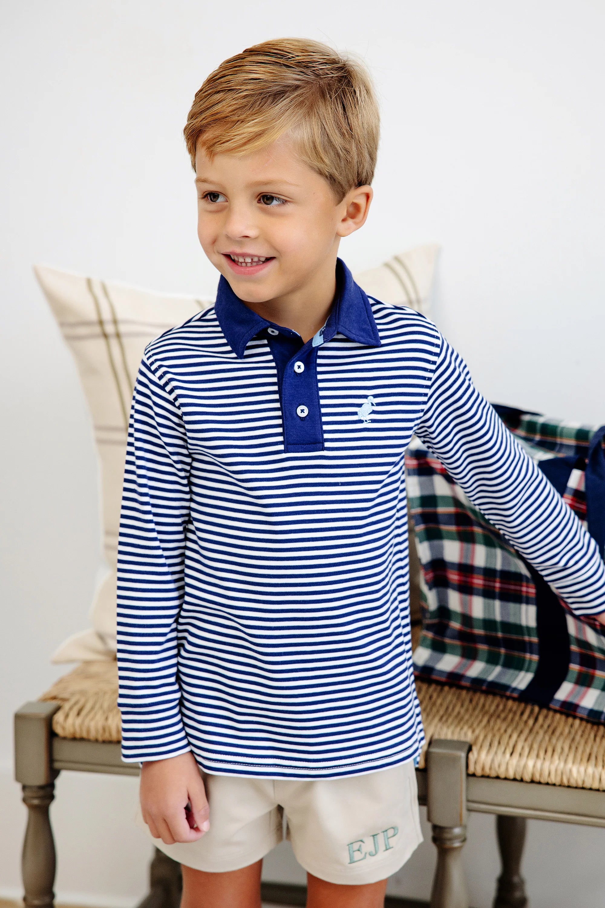 TBBC Prim & Proper Polo Nantucket Navy Stripe