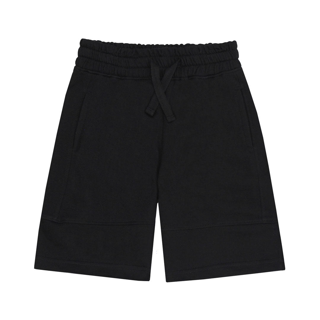 Black Terry Drawstring Shorts