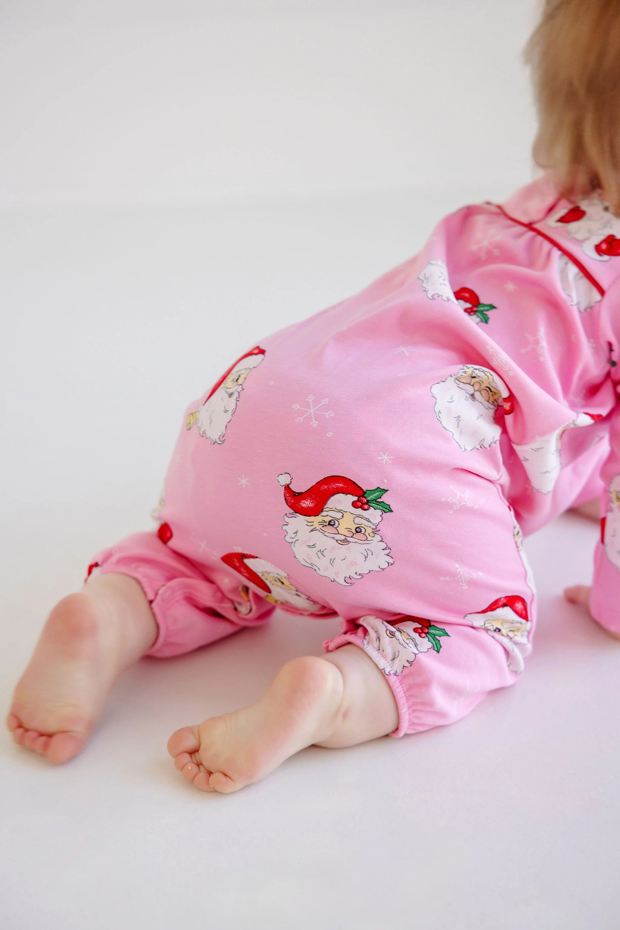 TBBC LS Penny's Playsuit Pink Dear Santa