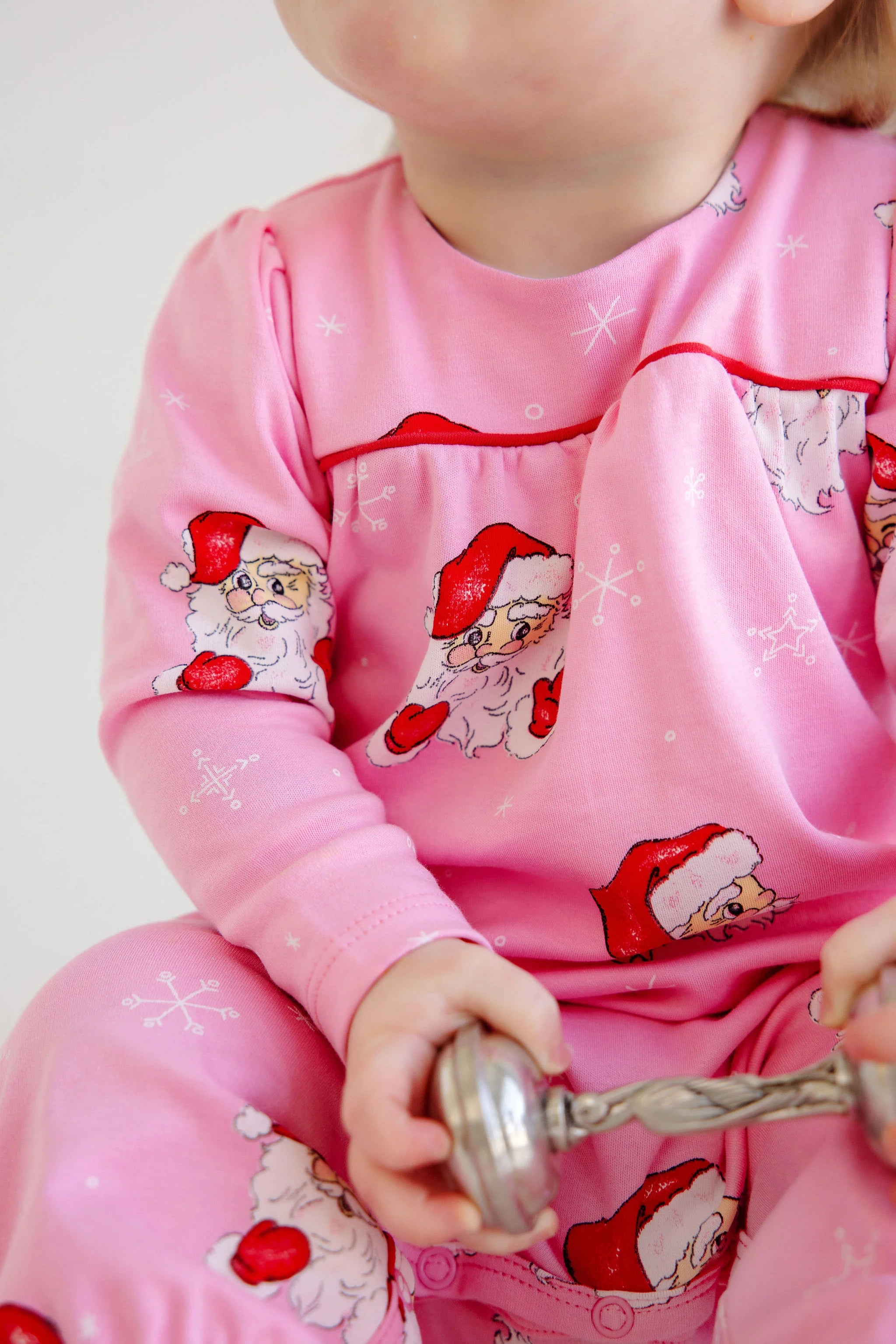 TBBC LS Penny's Playsuit Pink Dear Santa