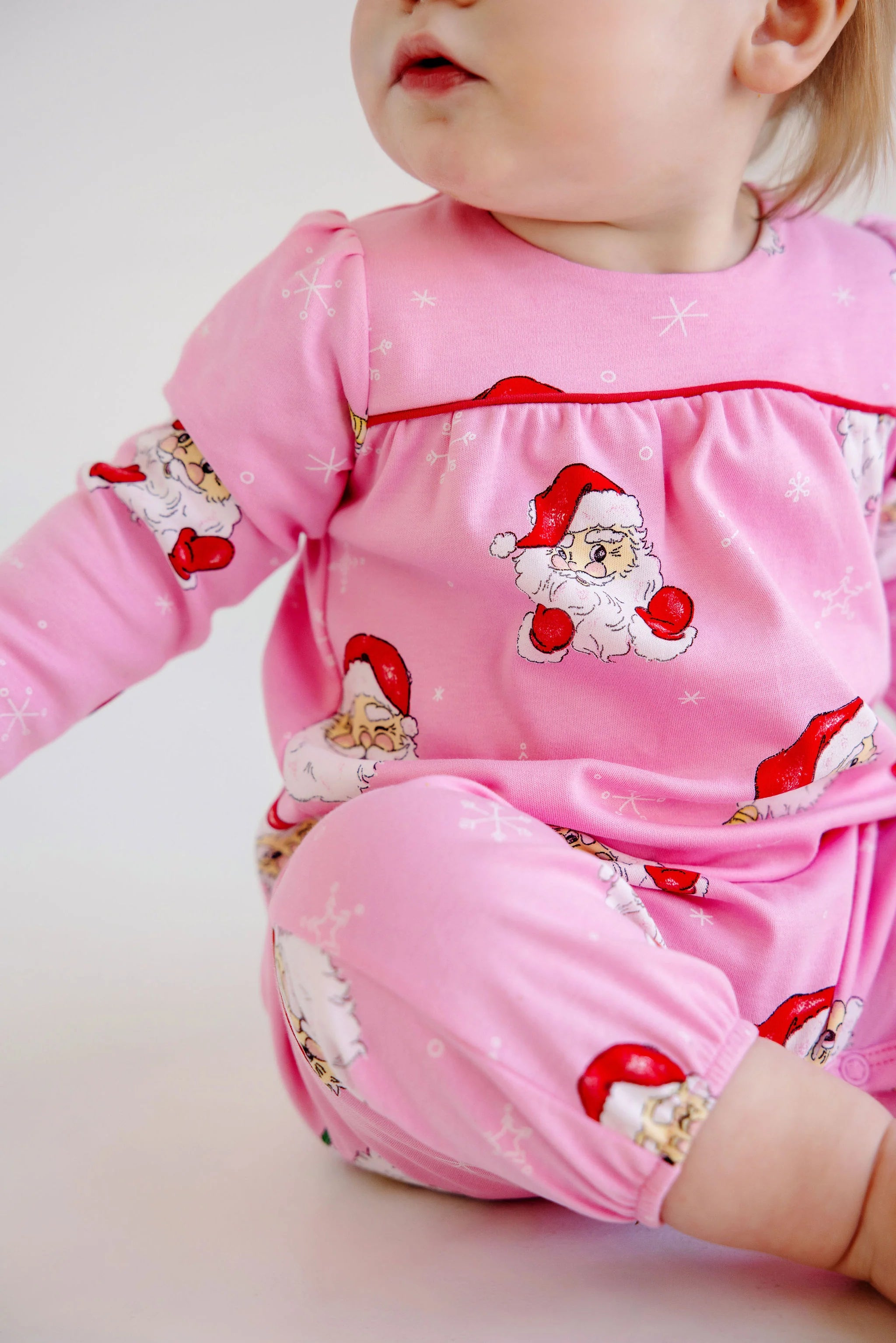 TBBC LS Penny's Playsuit Pink Dear Santa