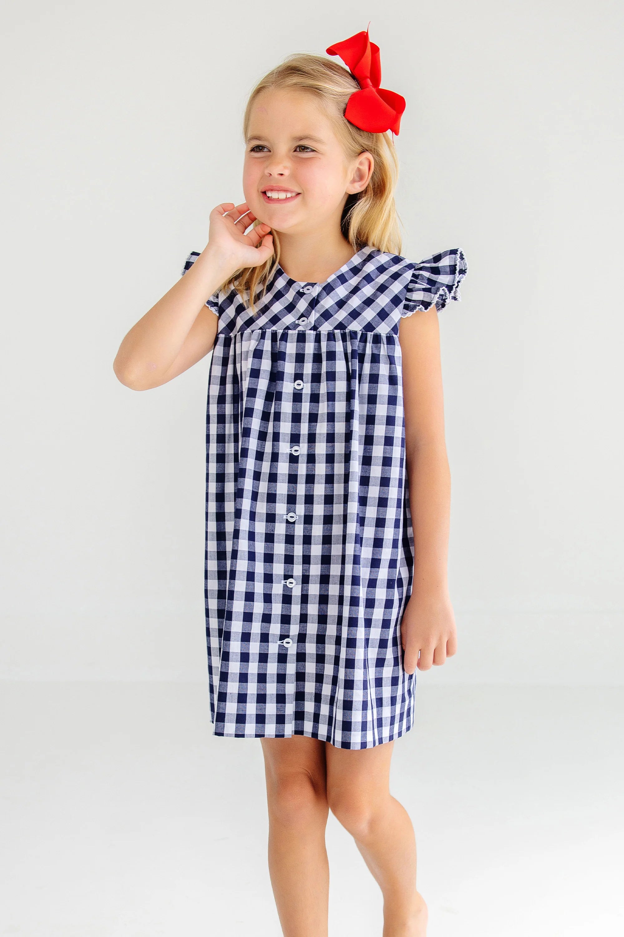 TBBC Tabitha Teacher Pet Dress Nantucket Navy Check