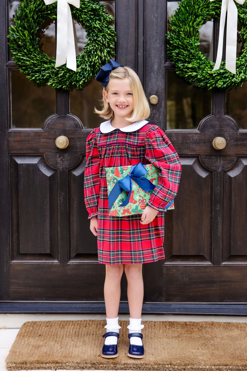 TBBC Maerin Fitz LS Frock Society Prep Plaid