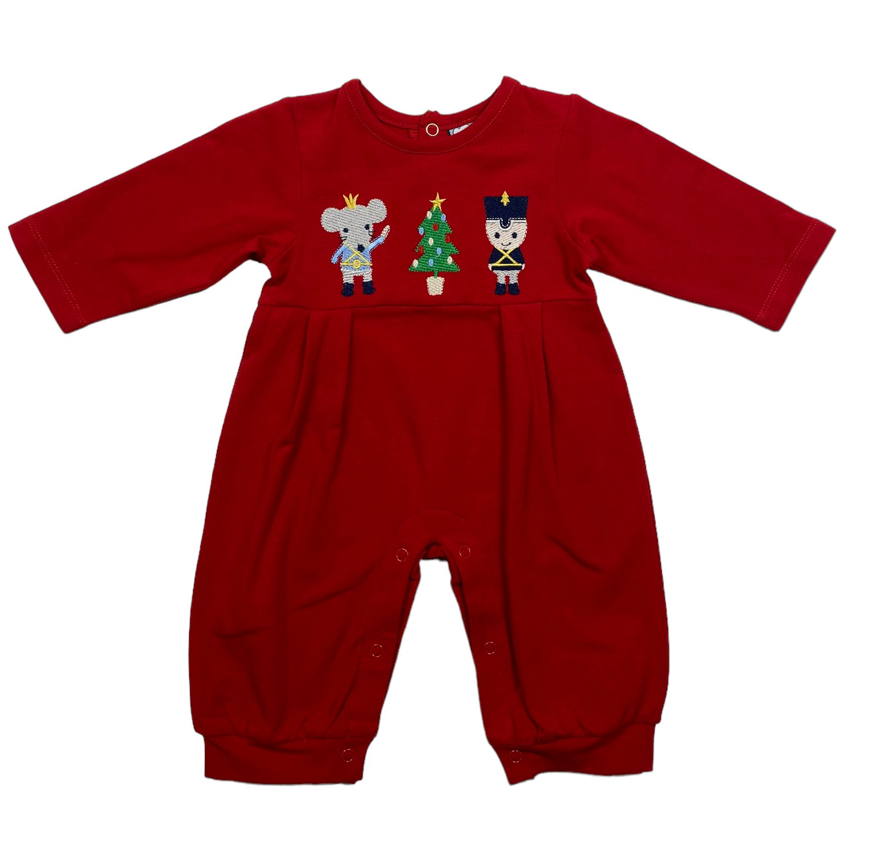 Red Nutcracker Mouse Tree Romper