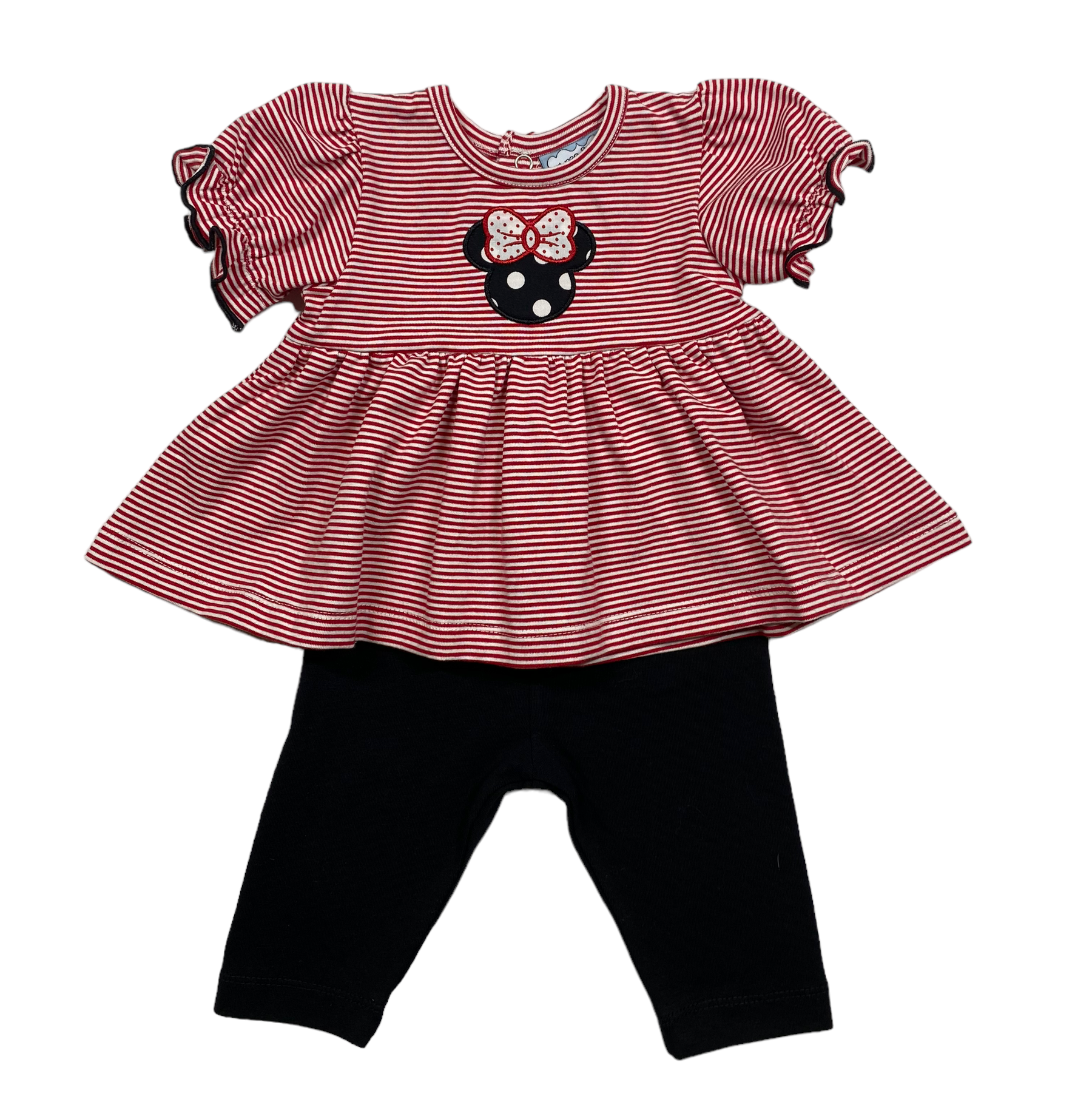 Red Stripe Minnie Mouse Legging Set