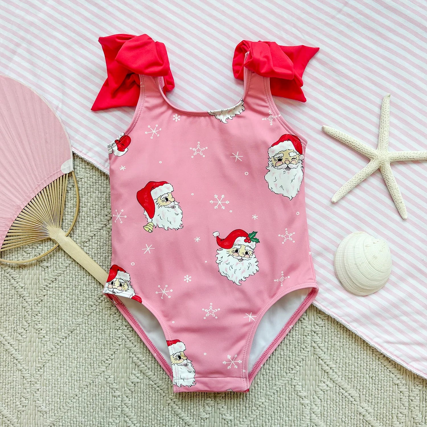 TBBC Edisto Beach Bathing Suit Pink Dear Santa