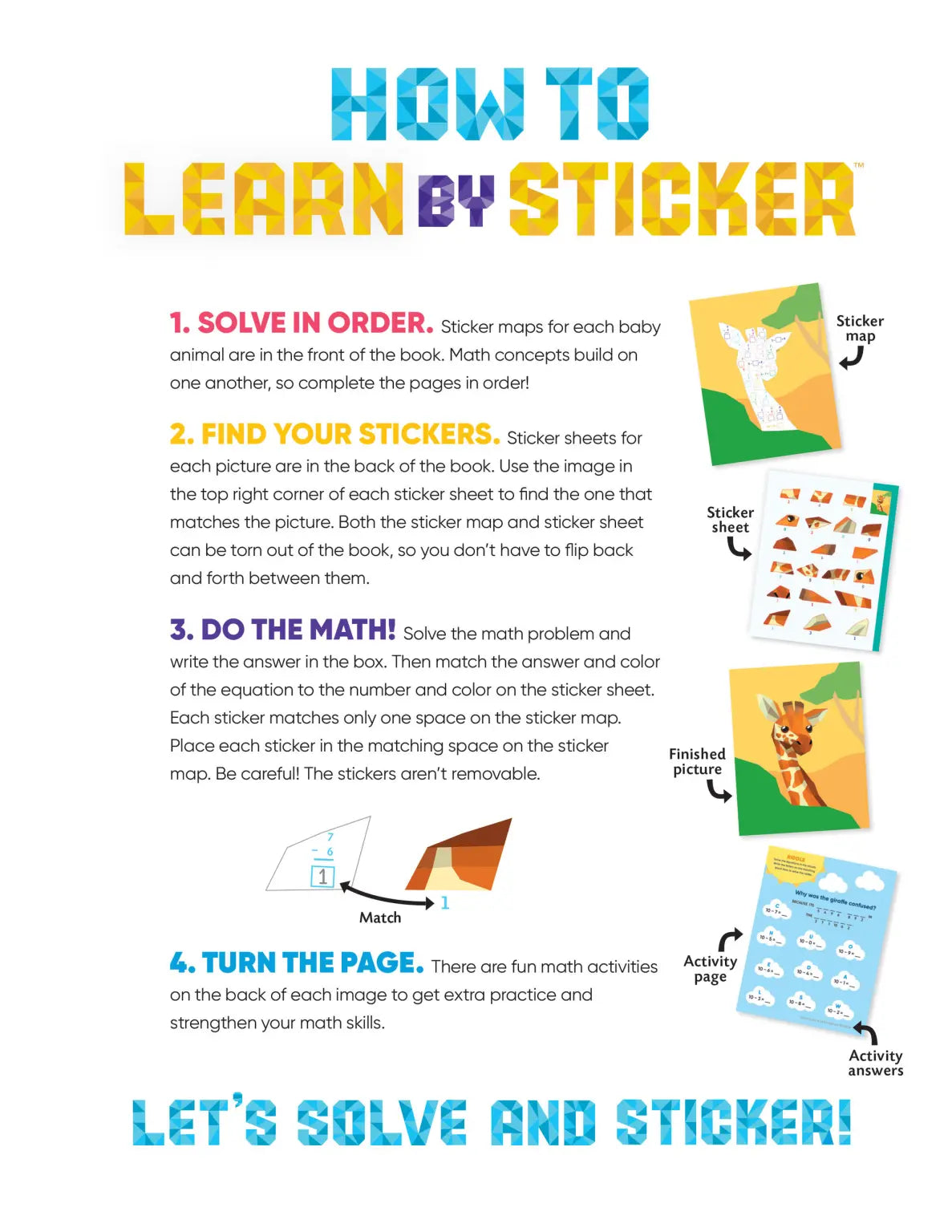 Learn by Sticker: Addition and Subtraction