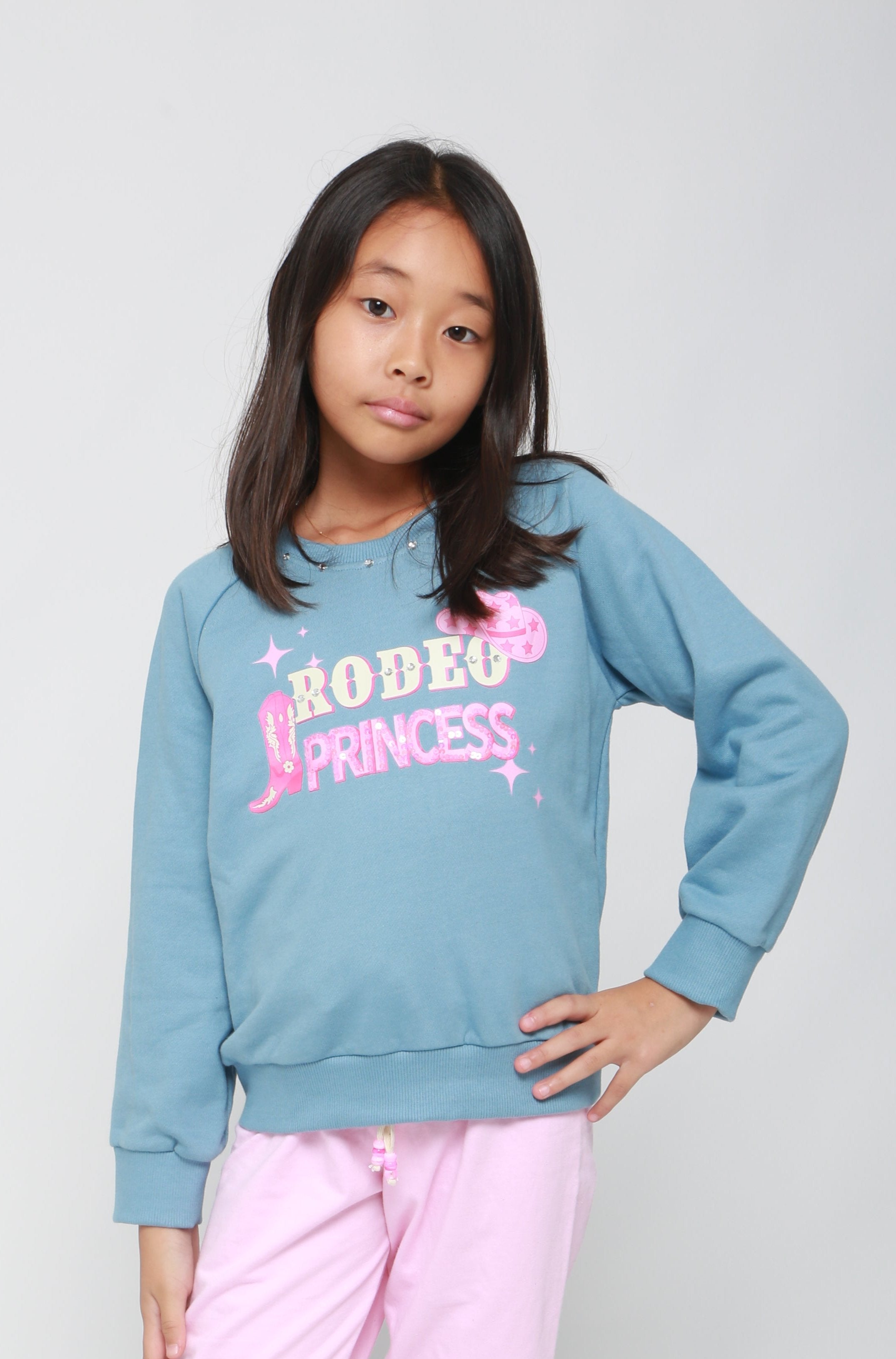 Smoky Blue Rodeo Princess Sweatshirt