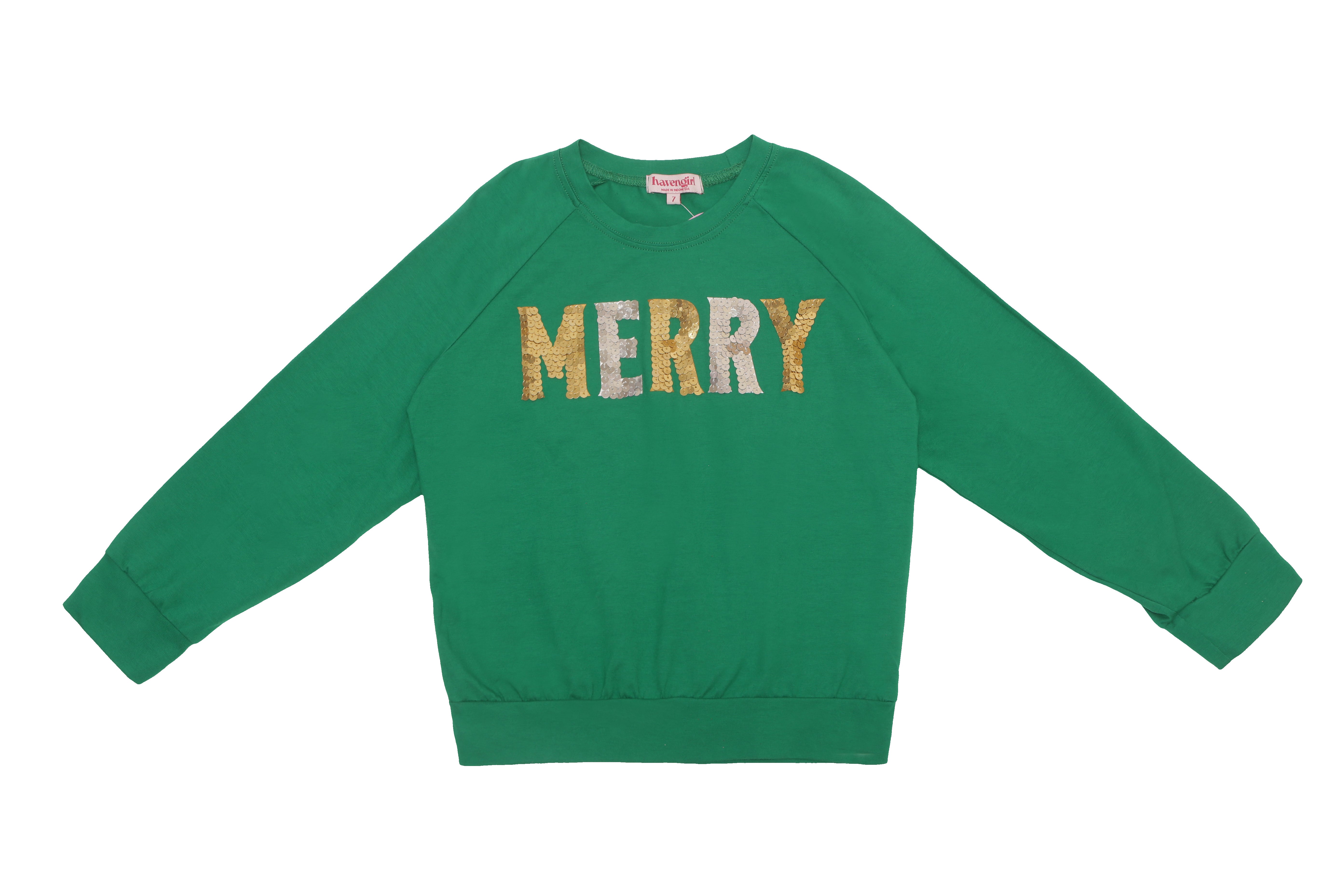 Green Merry Sparkle Sweatshirt