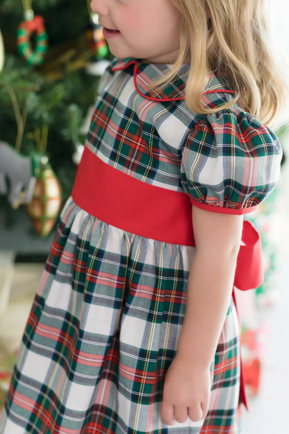 TBBC Cindy Lou Sash Dress Aiken Place Plaid