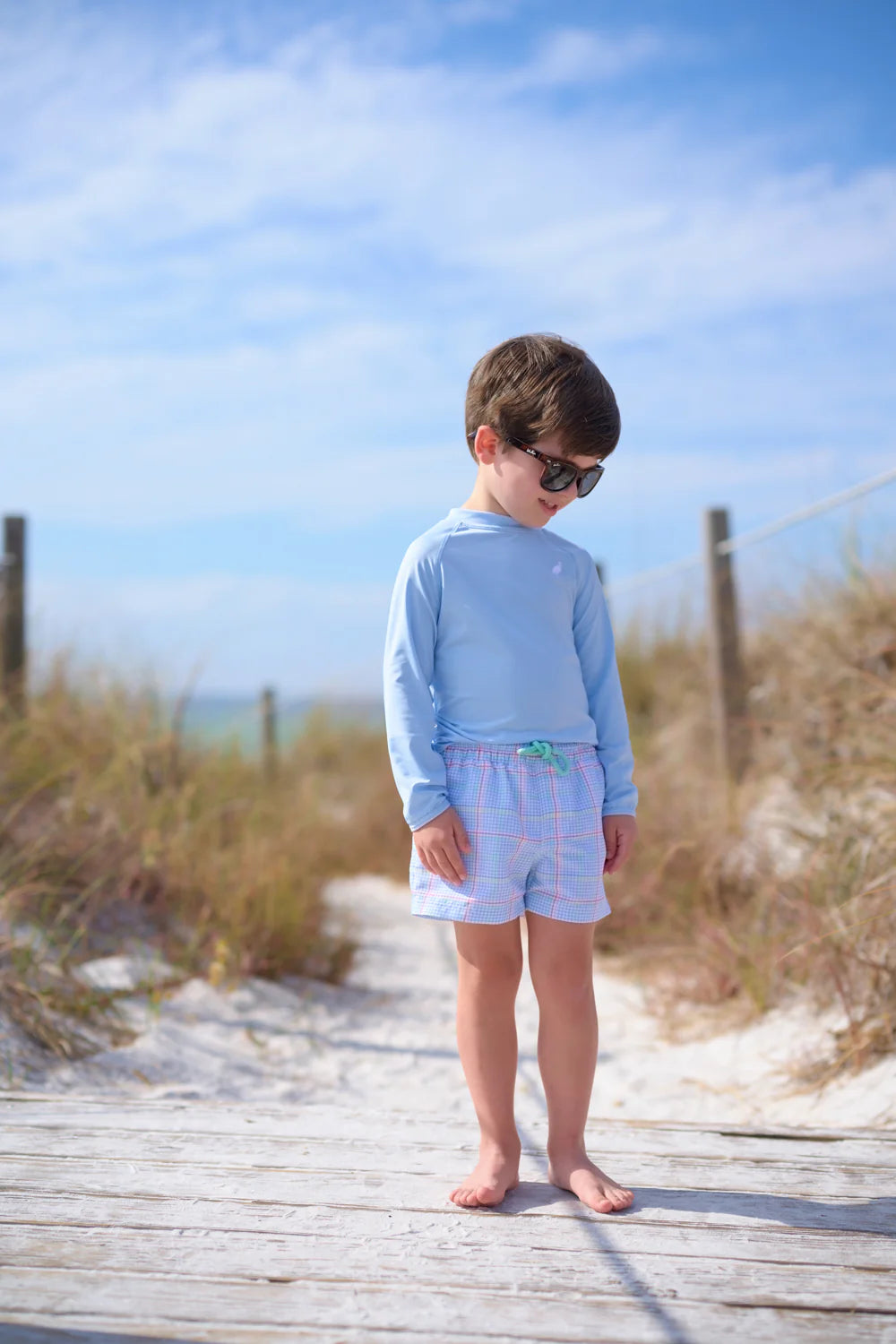 TBBC Walker's Wave Swim Shirt Beale St Blue