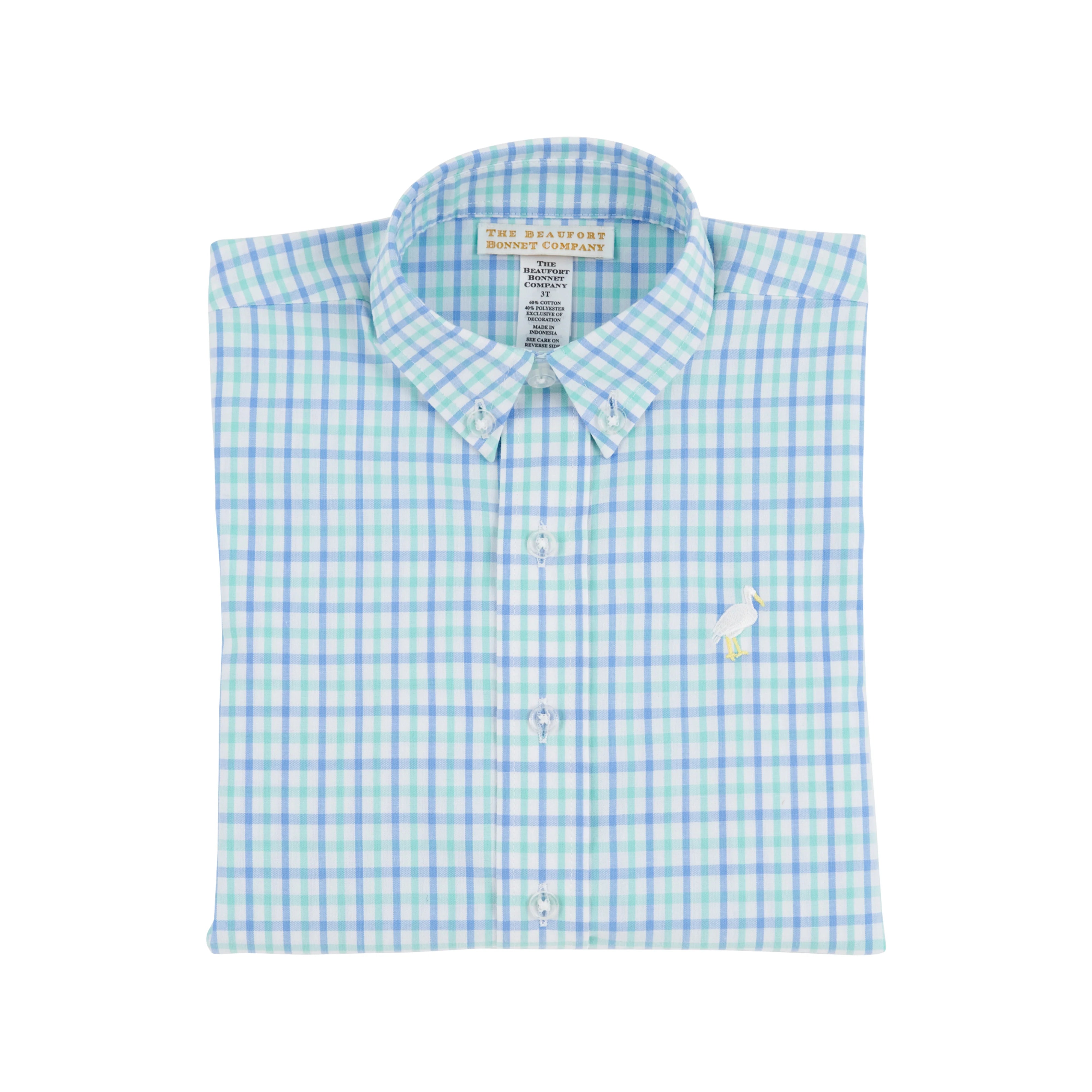 TBBC Deans List Dress Shirt Sunrise Blue Check