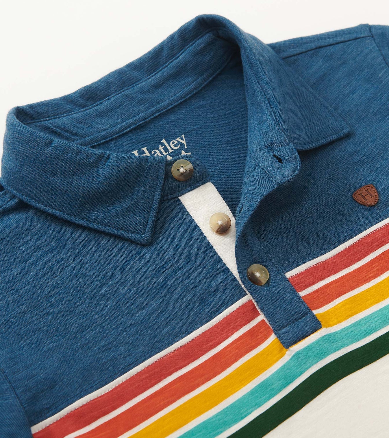 Retro Stripe LS Panelled Polo