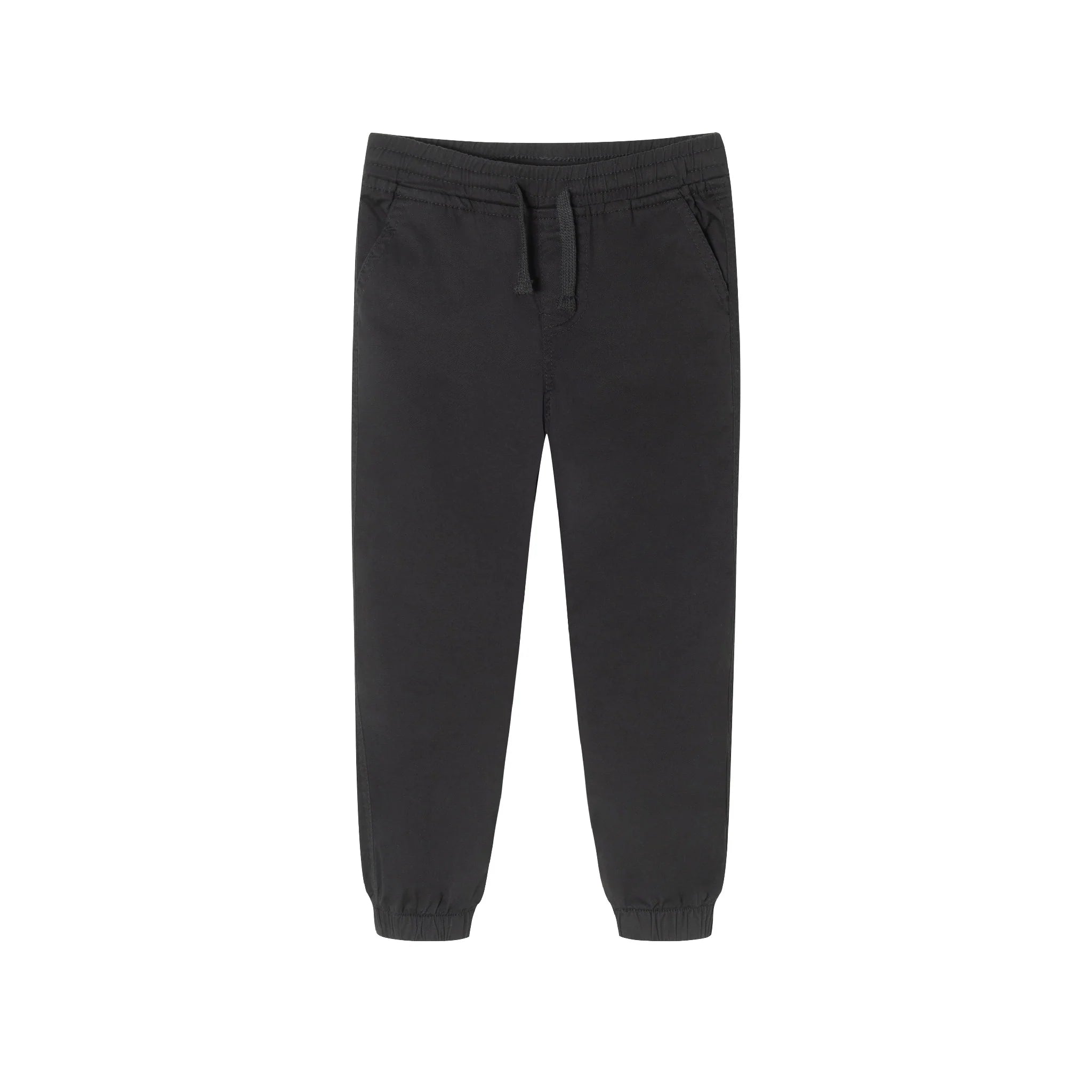 Black Twill Drawstring Pants