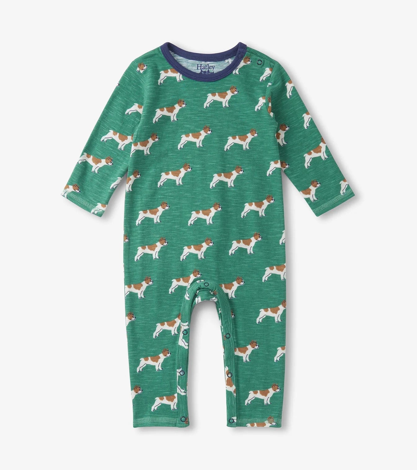 Green Friendly Bulldogs LS Romper