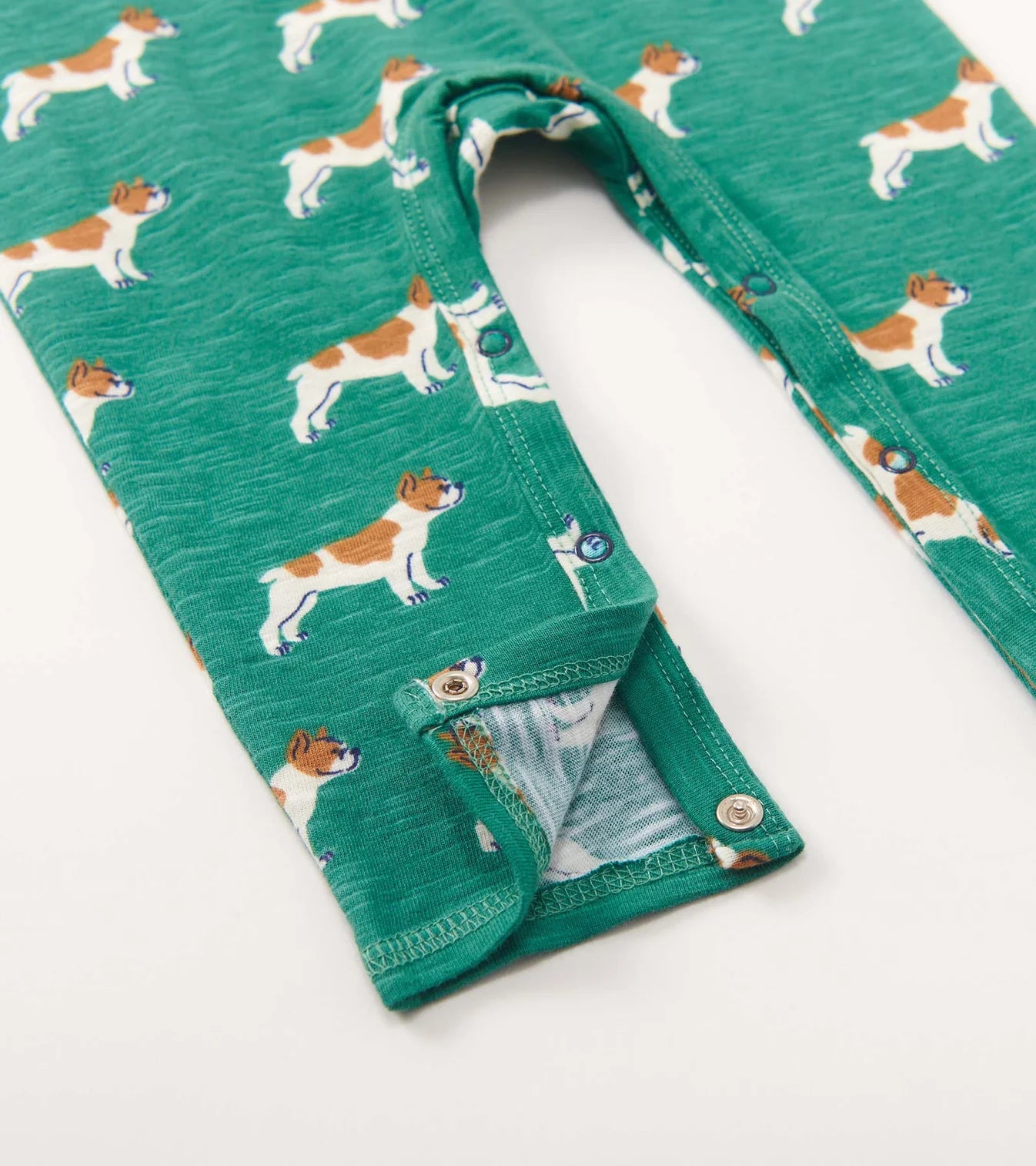 Green Friendly Bulldogs LS Romper