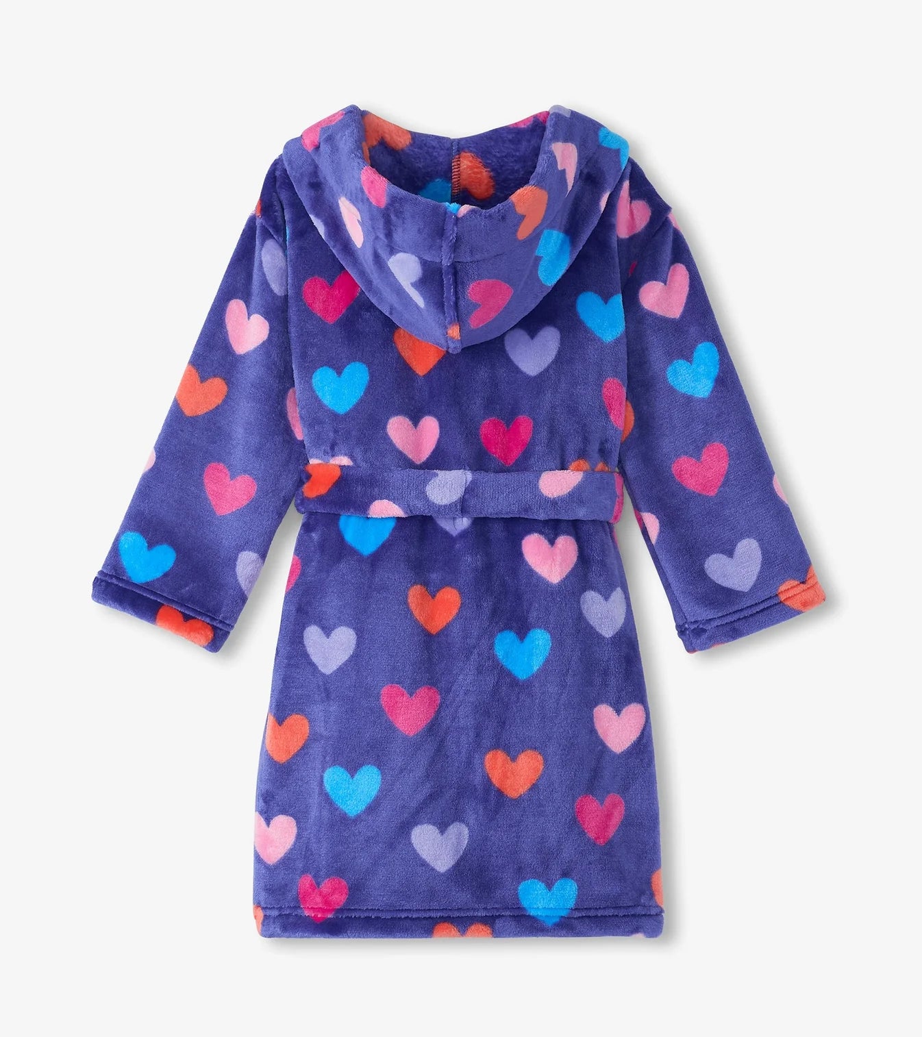 Navy Fleece Hearts Robe