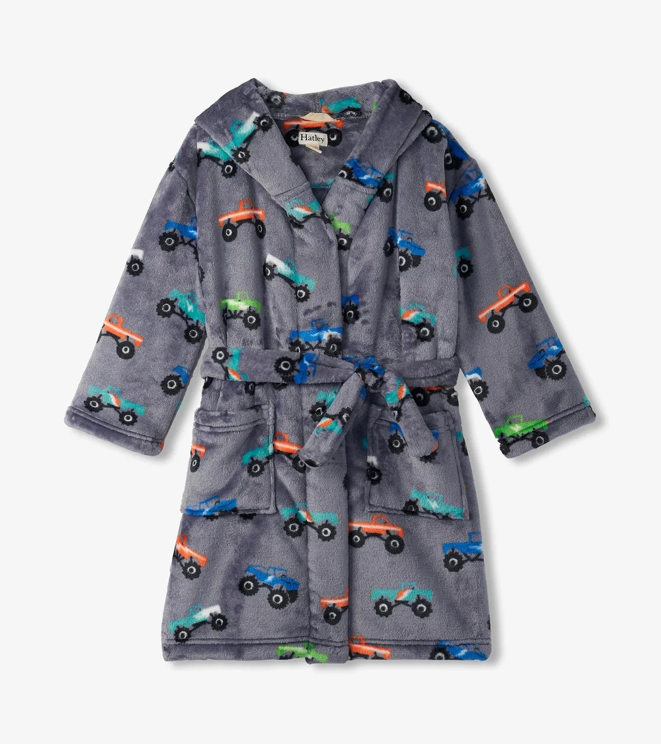 Gray Fleece Monster Truck Robe