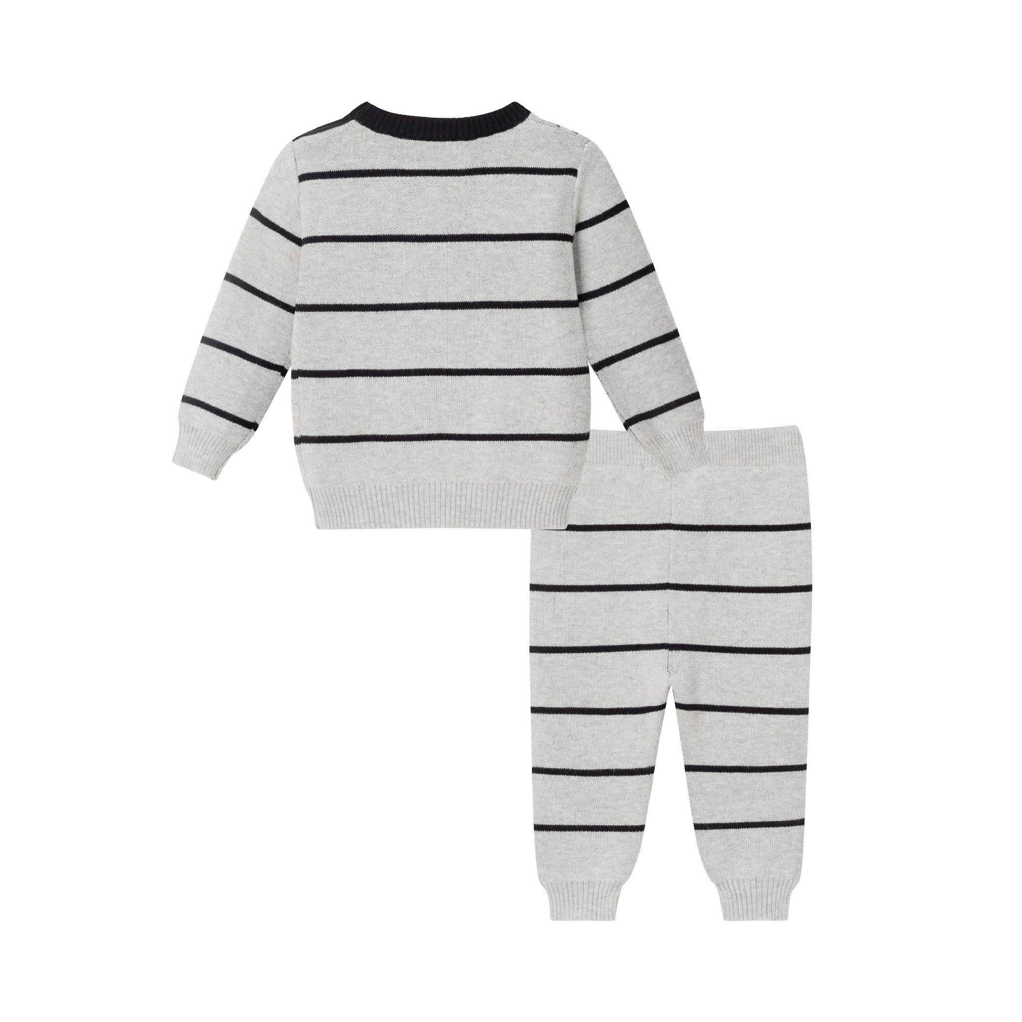 Grey Stripe Christmas Car Sweater Pant Set