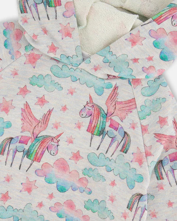 Glitter Oatmeal Rainbow Angel Unicorns Hoodie