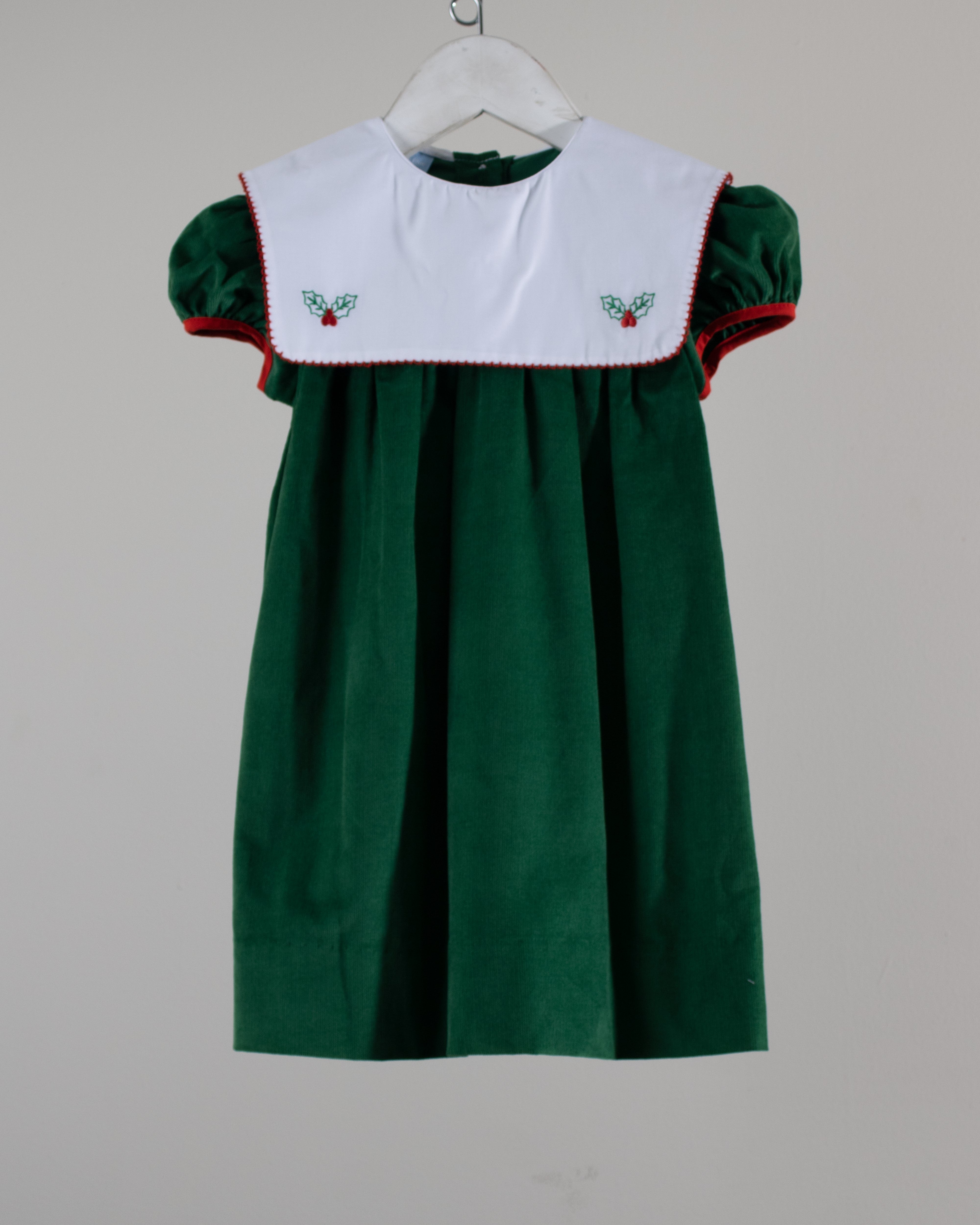 Green Under the Mistletoe Collar Dress