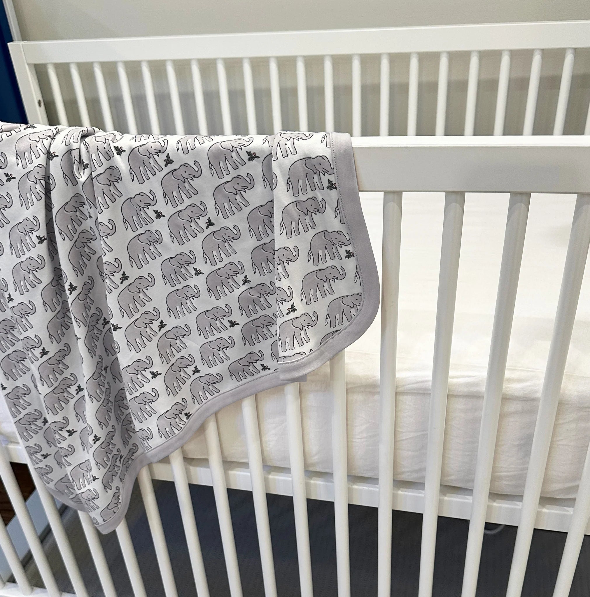 Baby Nesting Box Elephant Block Print