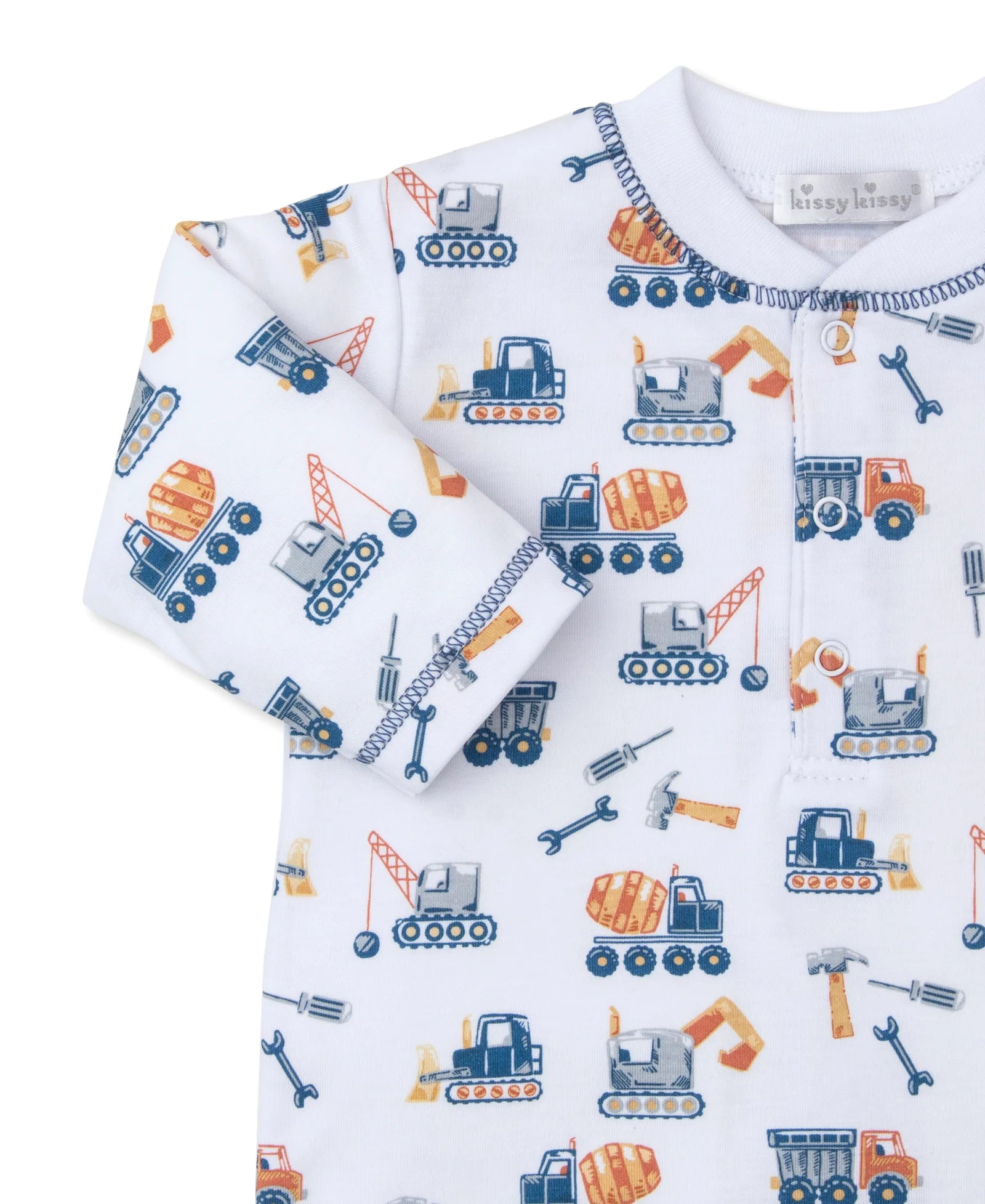 Construction Crew Print Navy Pant Set