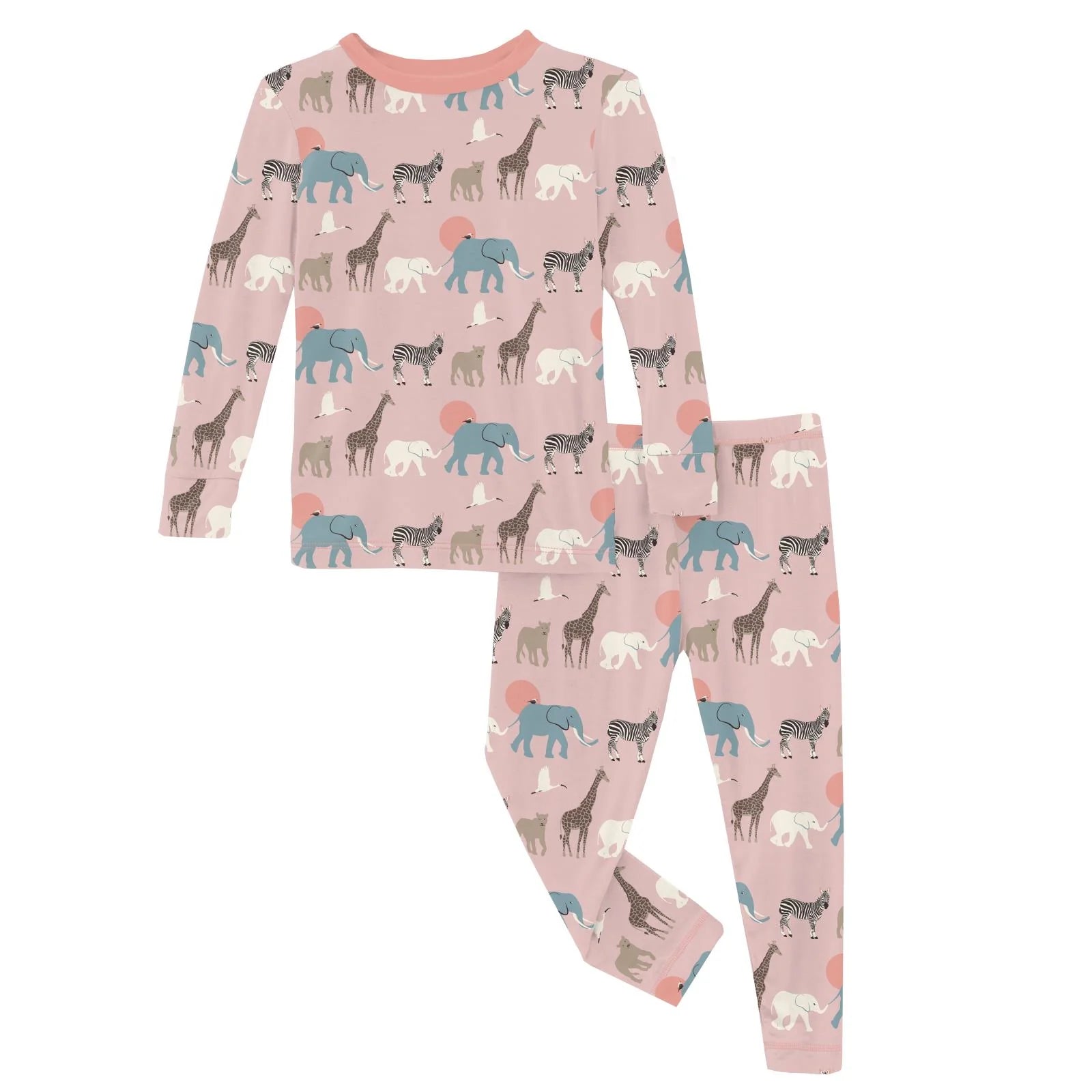 Print LS PJ Set Baby Rose Just So Animals