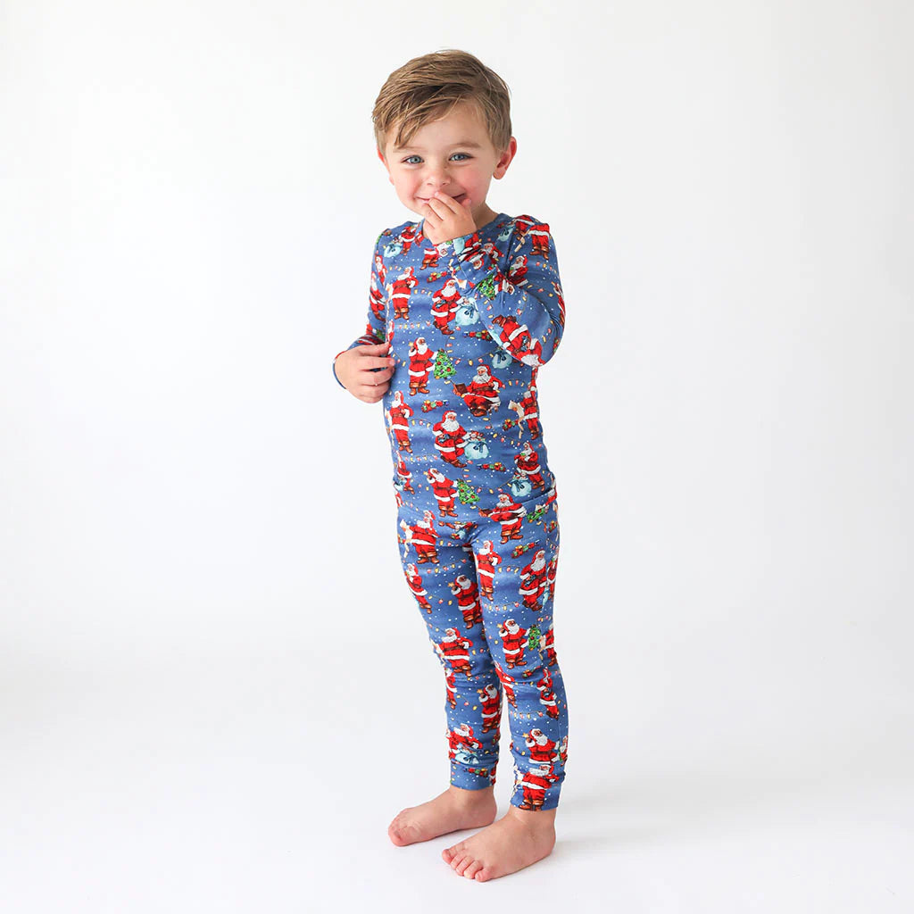 Deep Blue Santa Claus LS PJ Set