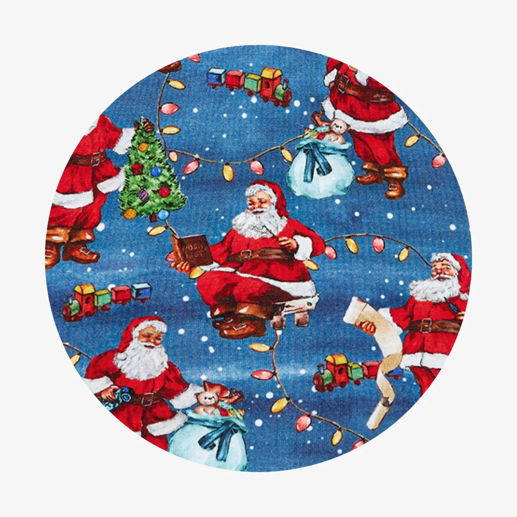 Deep Blue Santa Claus LS PJ Set