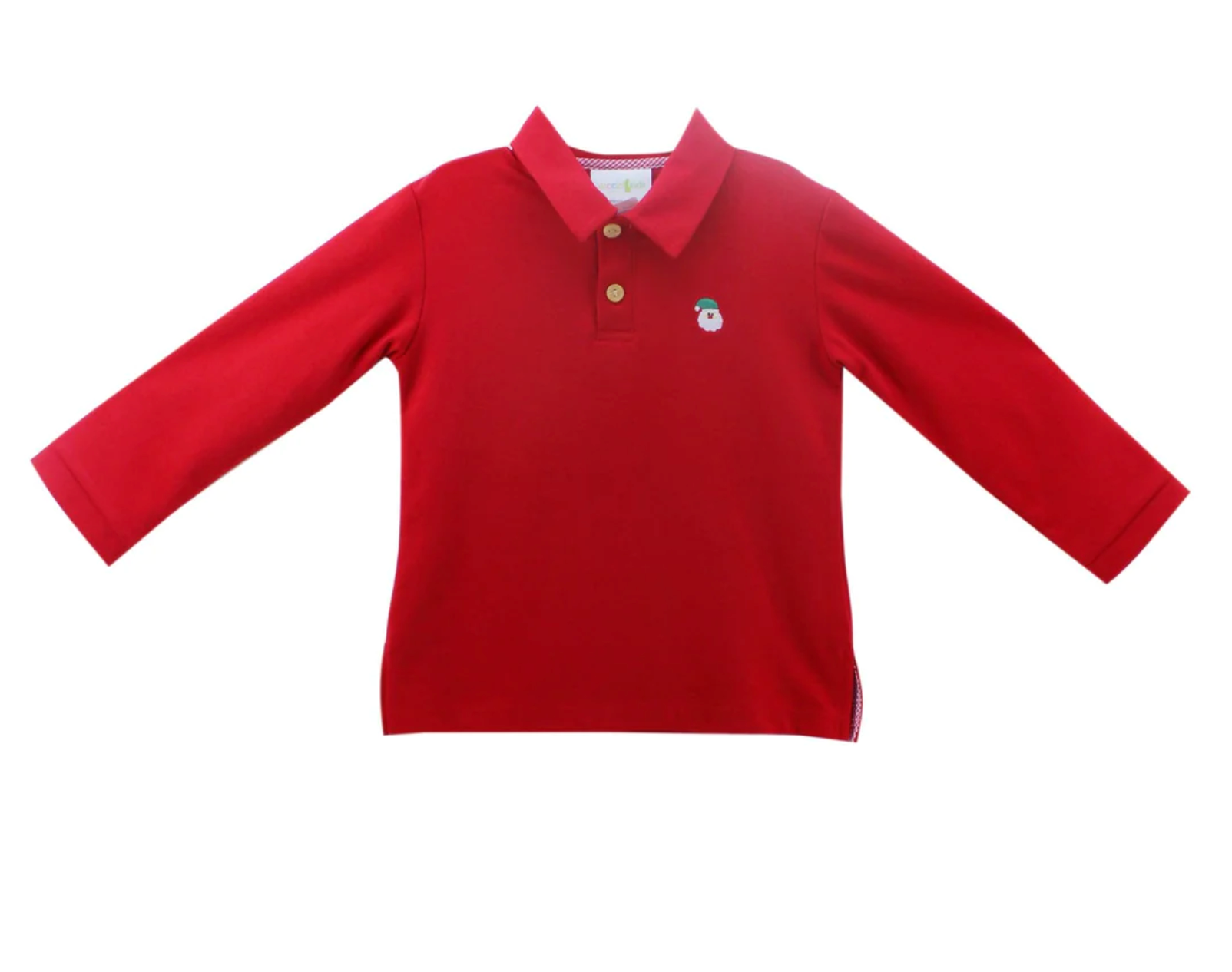 Red LS Emb Santa Ian Polo