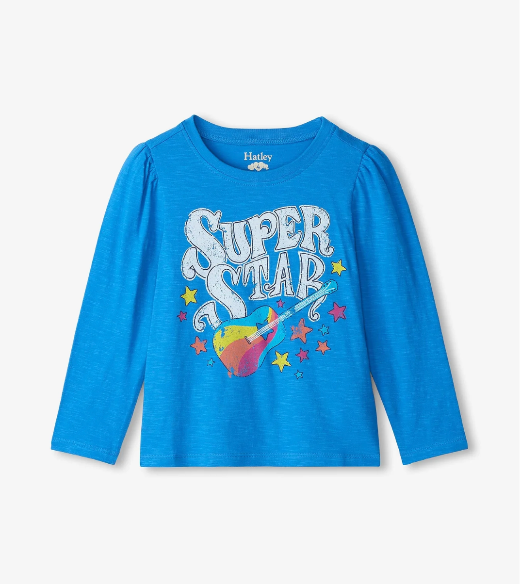 Blue Super Guitar Puff Sleeve Tee