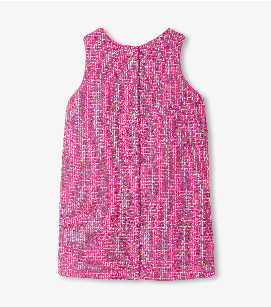 Hot Pink Rose Violet Tweed Dress