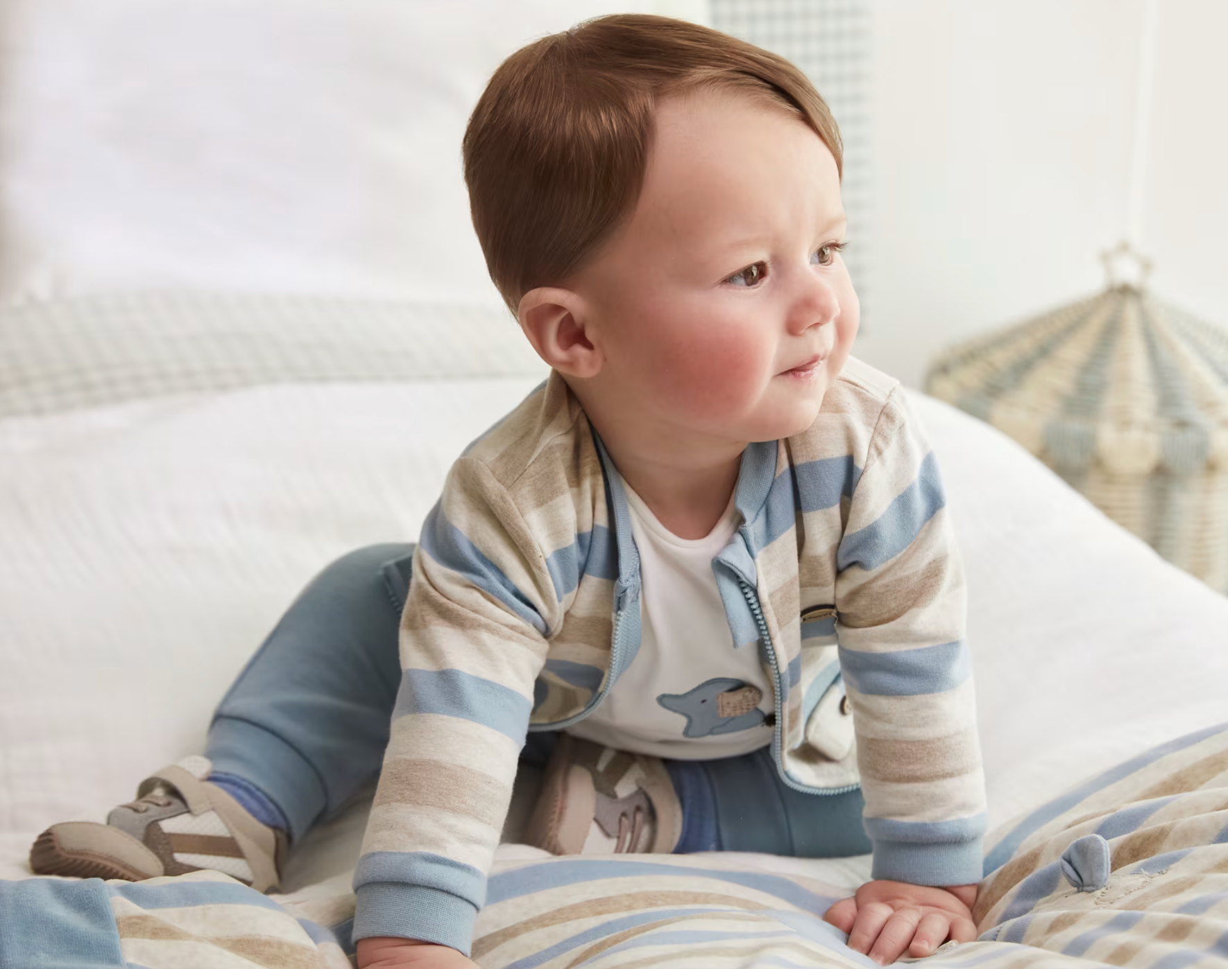 Elephant Top and Striped Jacket Sweatsuit