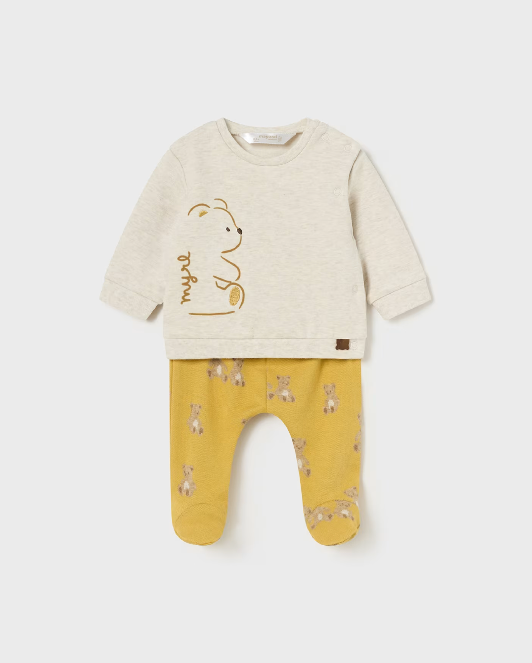 Curry Yellow Teddy Bear Top & Pants