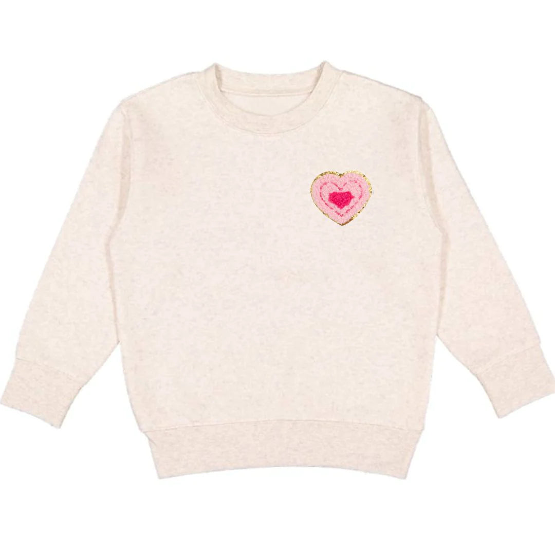 Concentric Heart Patch Natural Sweatshirt