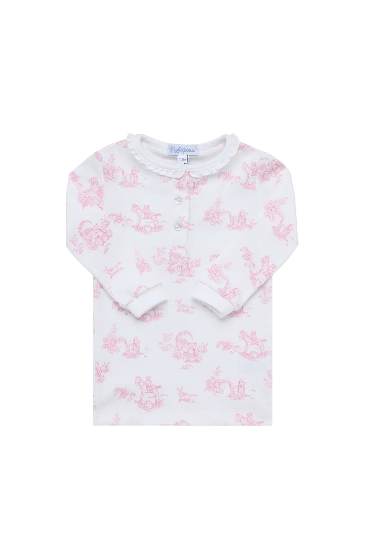 Pink Toile Baby 2pc Pajamas