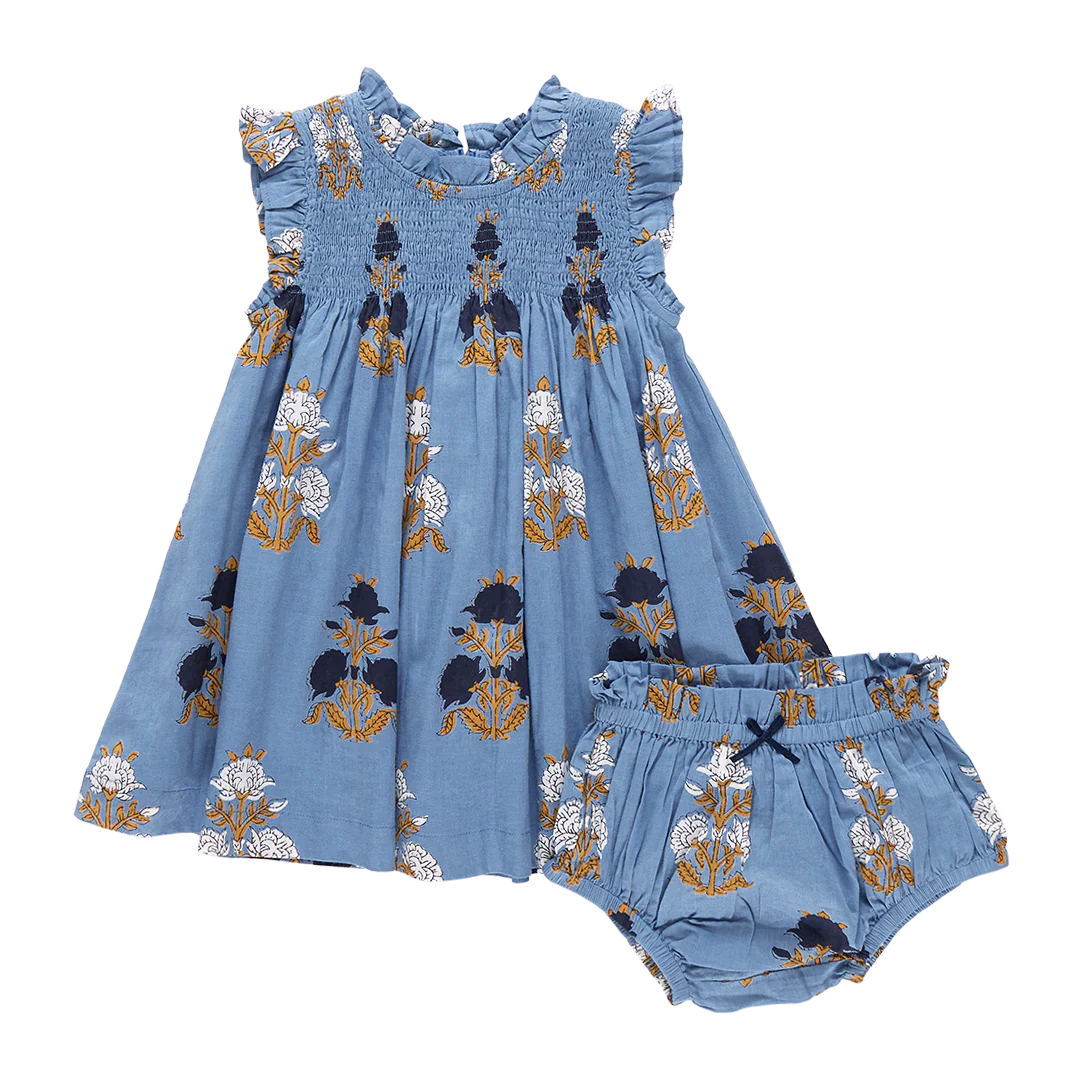 Stevie Dress Set Blue Flowerette